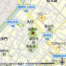 越崇寺周辺の地図