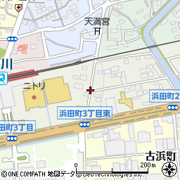 愛知県半田市浜田町周辺の地図