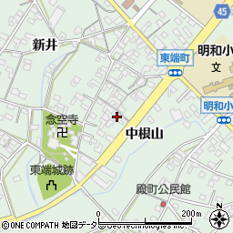 愛知県安城市東端町中根山32周辺の地図