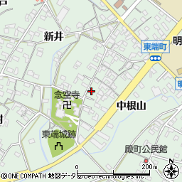 愛知県安城市東端町中根山33周辺の地図