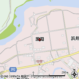 愛知県新城市日吉（黒淵）周辺の地図
