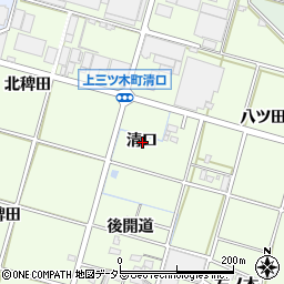愛知県岡崎市上三ツ木町清口周辺の地図