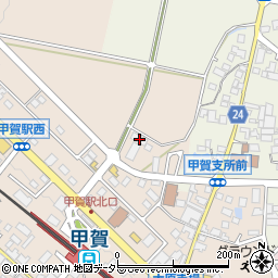 滋賀県甲賀市甲賀町大原市場722周辺の地図
