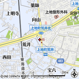 愛知県岡崎市上地町荒井50周辺の地図