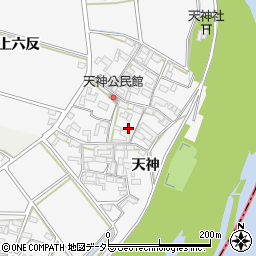 愛知県安城市小川町天神周辺の地図