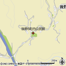 後野６町内公民館周辺の地図