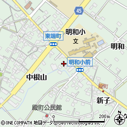 愛知県安城市東端町中根山2周辺の地図