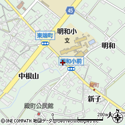 愛知県安城市東端町中根山1周辺の地図