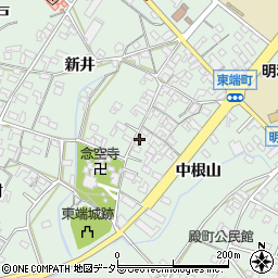 愛知県安城市東端町中根山34周辺の地図