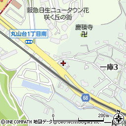 兵庫県川西市一庫会衆王国会館周辺の地図