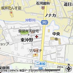 新城市カギの緊急隊・３６５日２４時間　新城沖野センター周辺の地図