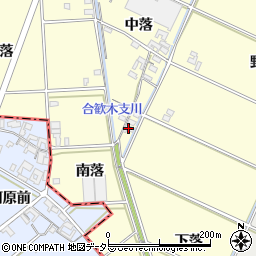 愛知県岡崎市合歓木町中落134-1周辺の地図