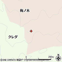 愛知県岡崎市鹿勝川町梅ノ木周辺の地図