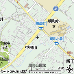 愛知県安城市東端町中根山50周辺の地図