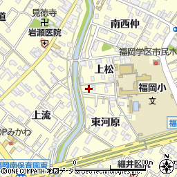 愛知県岡崎市福岡町上松19周辺の地図
