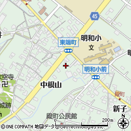 愛知県安城市東端町中根山3周辺の地図
