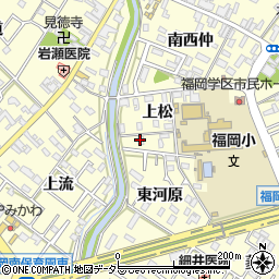愛知県岡崎市福岡町上松22周辺の地図