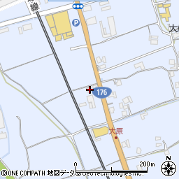 兵庫県三田市大原390周辺の地図