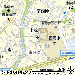 愛知県岡崎市福岡町上松28周辺の地図