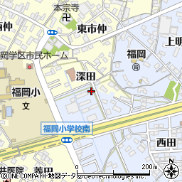 愛知県岡崎市上地町赤菱23-2周辺の地図