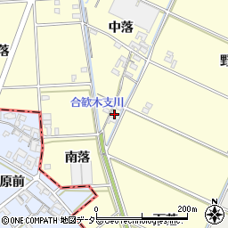 愛知県岡崎市合歓木町中落134-2周辺の地図