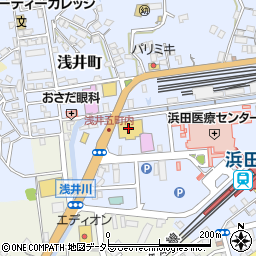 ジャスト浜田店周辺の地図