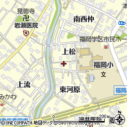 愛知県岡崎市福岡町上松23周辺の地図