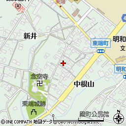 愛知県安城市東端町中根山38周辺の地図