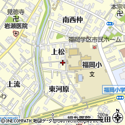 愛知県岡崎市福岡町上松27周辺の地図