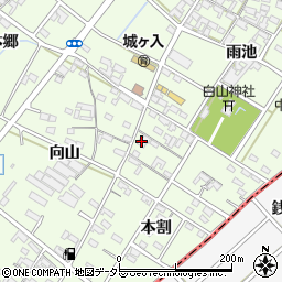 愛知県安城市城ケ入町本割71周辺の地図