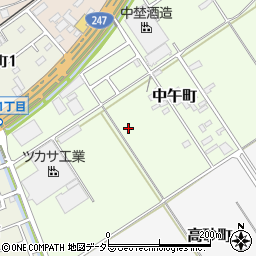愛知県半田市中午町周辺の地図