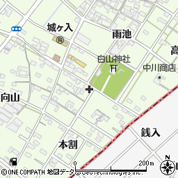 愛知県安城市城ケ入町本割107周辺の地図