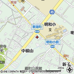 愛知県安城市東端町中根山6周辺の地図