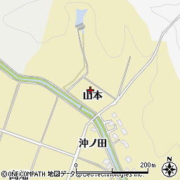 愛知県岡崎市桑谷町（山本）周辺の地図