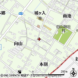 愛知県安城市城ケ入町本割72周辺の地図