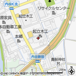 起立木工株式会社　岡部工場周辺の地図