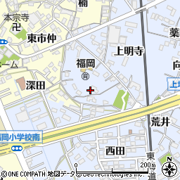愛知県岡崎市上地町丸根38周辺の地図