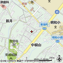 愛知県安城市東端町中根山66周辺の地図
