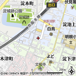 くるっとパーク京阪淀駅前駐車場周辺の地図