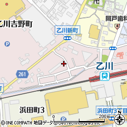 愛知県半田市乙川町周辺の地図