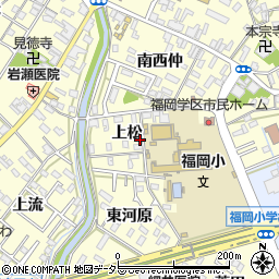 愛知県岡崎市福岡町上松7周辺の地図
