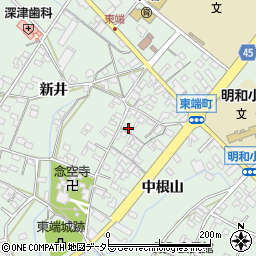 愛知県安城市東端町中根山65周辺の地図