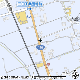 兵庫県三田市大原251周辺の地図