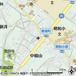 愛知県安城市東端町中根山53周辺の地図