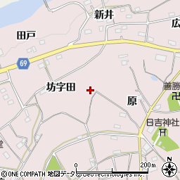 愛知県新城市日吉周辺の地図