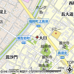 愛知県岡崎市福岡町上高須20周辺の地図