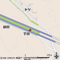愛知県岡崎市鹿勝川町（芋田）周辺の地図