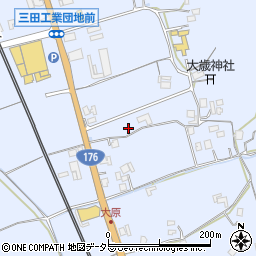兵庫県三田市大原301周辺の地図