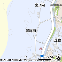 兵庫県川辺郡猪名川町原湯屋向周辺の地図