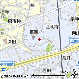 愛知県岡崎市上地町丸根43周辺の地図